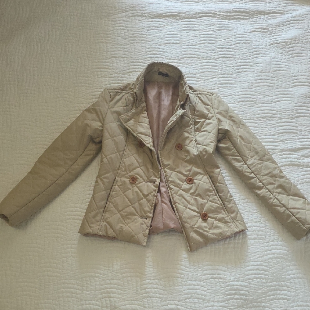 Women's Quilted Tan Jacket